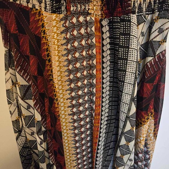 Dress Barn Shark Bite Hem Dress - Southwest Aztec Boho - Picture 6 of 11